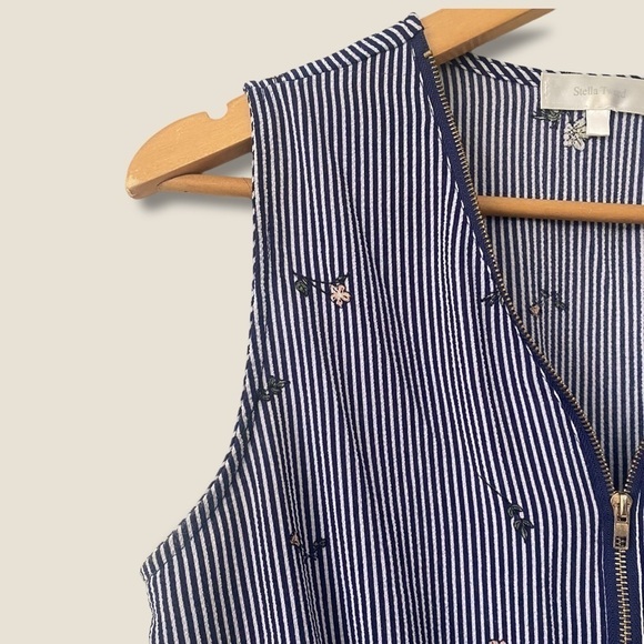 Stella Tweed Floral Sleeveless Dress Small - Picture 4 of 9